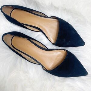J.Crew Zoe D’Orsay Black Suede Pointed Toe Shoes Women’s Size 8.5